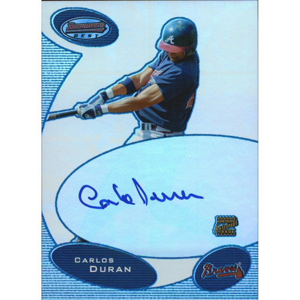 2003 Bowman's Best Blue Carlos Duran Autograph Card: $14 2003 Bowman's Best Blue Carlos Duran Autograph Card: $14