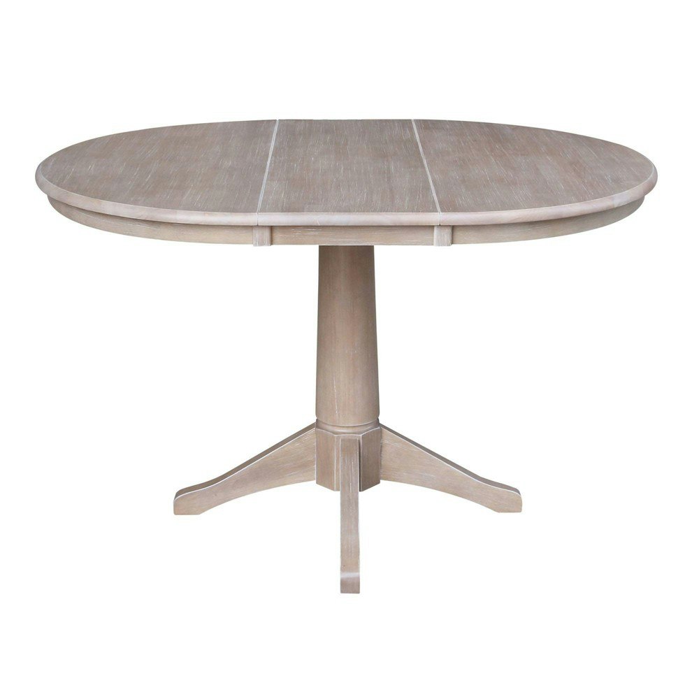 International Concepts 36-Inch Round Dining Table with 12-Inch Leaf: $484.99 International Concepts 36-Inch Round Dining Table with 12-Inch Leaf: $484.99