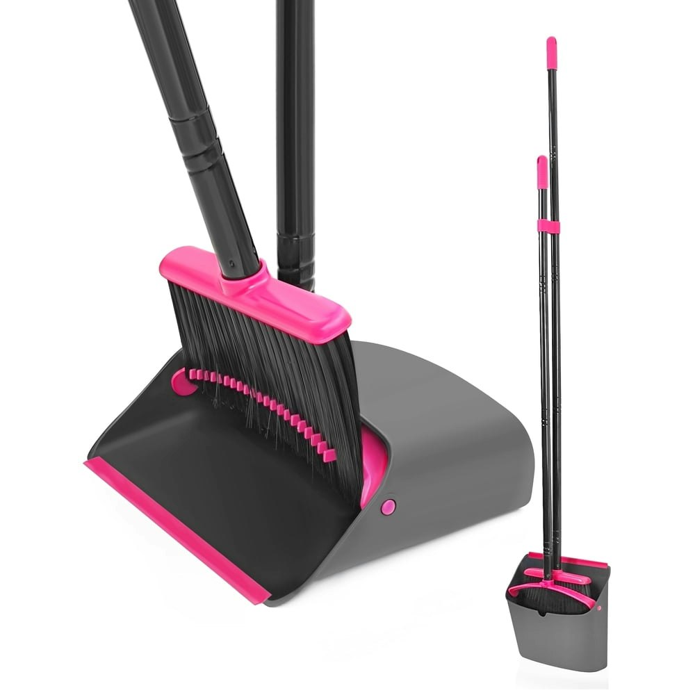 Jehonn Long Handle Broom and Dustpan Set: $19.93 Jehonn Long Handle Broom and Dustpan Set: $19.93