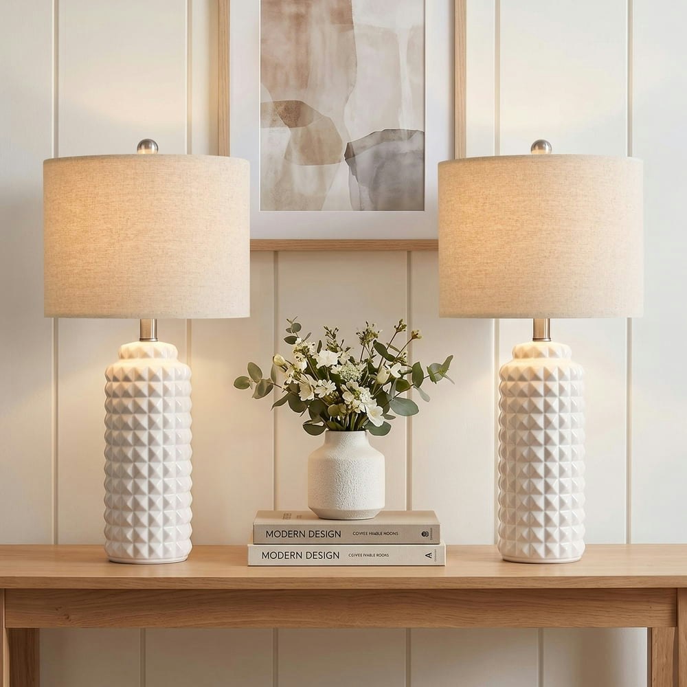 Oneach 24.5-Inch Modern Ceramic Table Lamp 2-Pack: $56.99 Oneach 24.5-Inch Modern Ceramic Table Lamp 2-Pack: $56.99