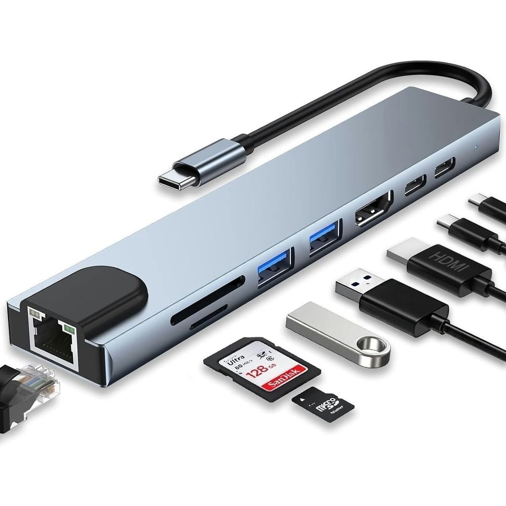 DJJD 8-in-1 USB C Hub: $12.49 DJJD 8-in-1 USB C Hub: $12.49