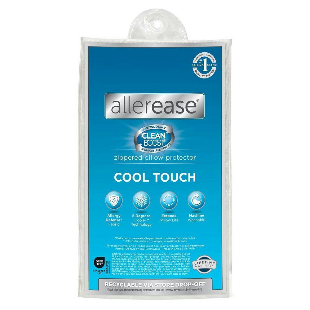 Allerease Standard/Queen Clean Boost Cool Touch Pillow Protector: $7.99