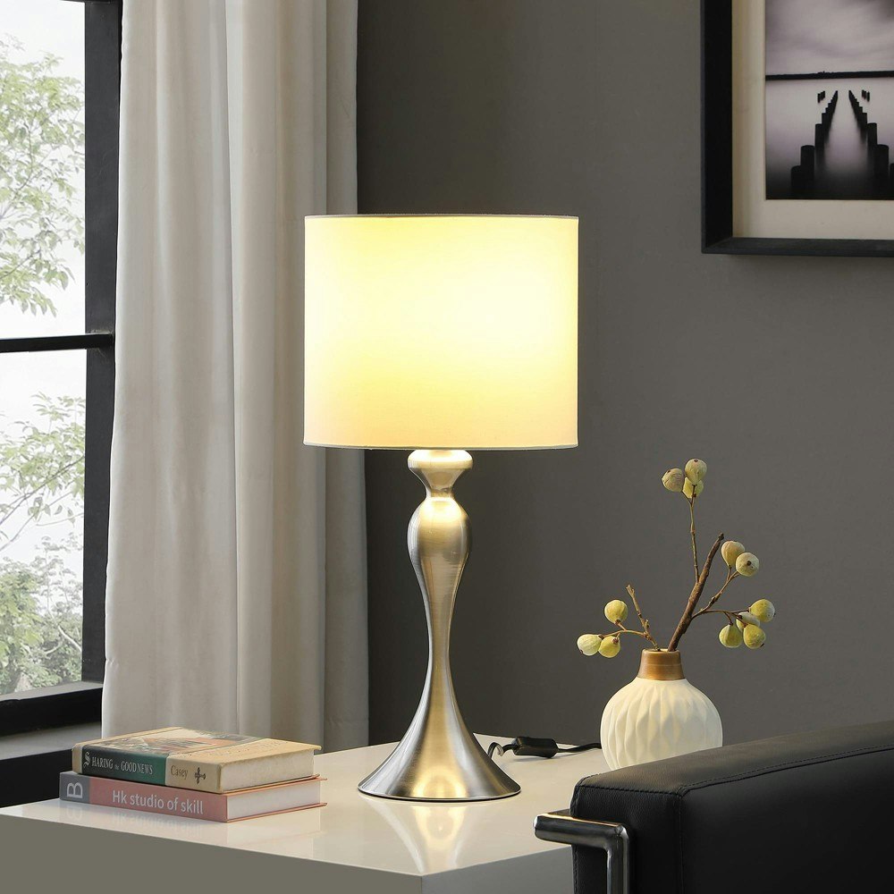 Ore International 24.5-Inch Bailey Chrome Candlestick Table Lamp: $54.99