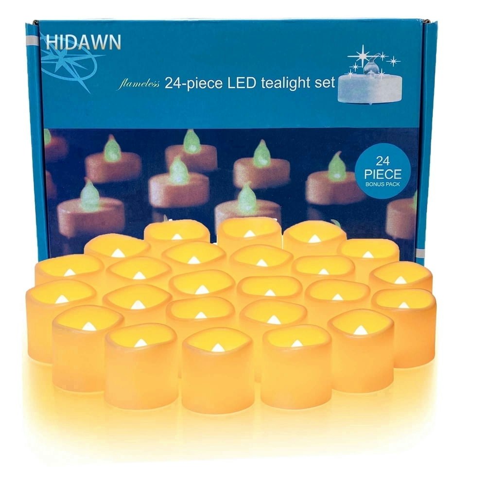 Hidawn Flameless LED Tea Light Candles 24-Pack: $11.99 Hidawn Flameless LED Tea Light Candles 24-Pack: $11.99