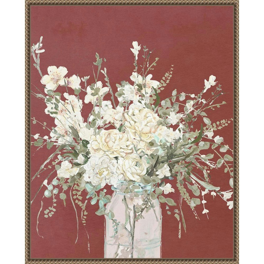 Patricia Pinto Warm Flowers in Glass Vase 23"x28" Framed Canvas Wall Art: $93.99 Patricia Pinto Warm Flowers in Glass Vase 23"x28" Framed Canvas Wall Art: $93.99