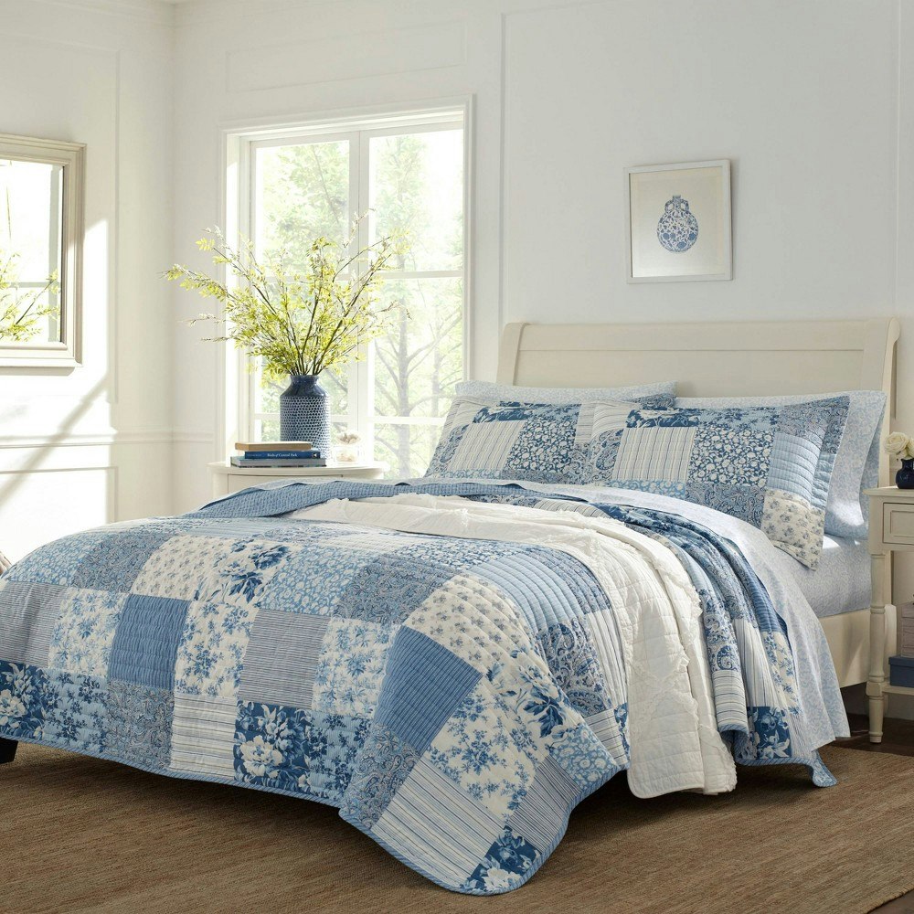 Laura Ashley Twin Paisley Patchwork Quilt Set: $79.99