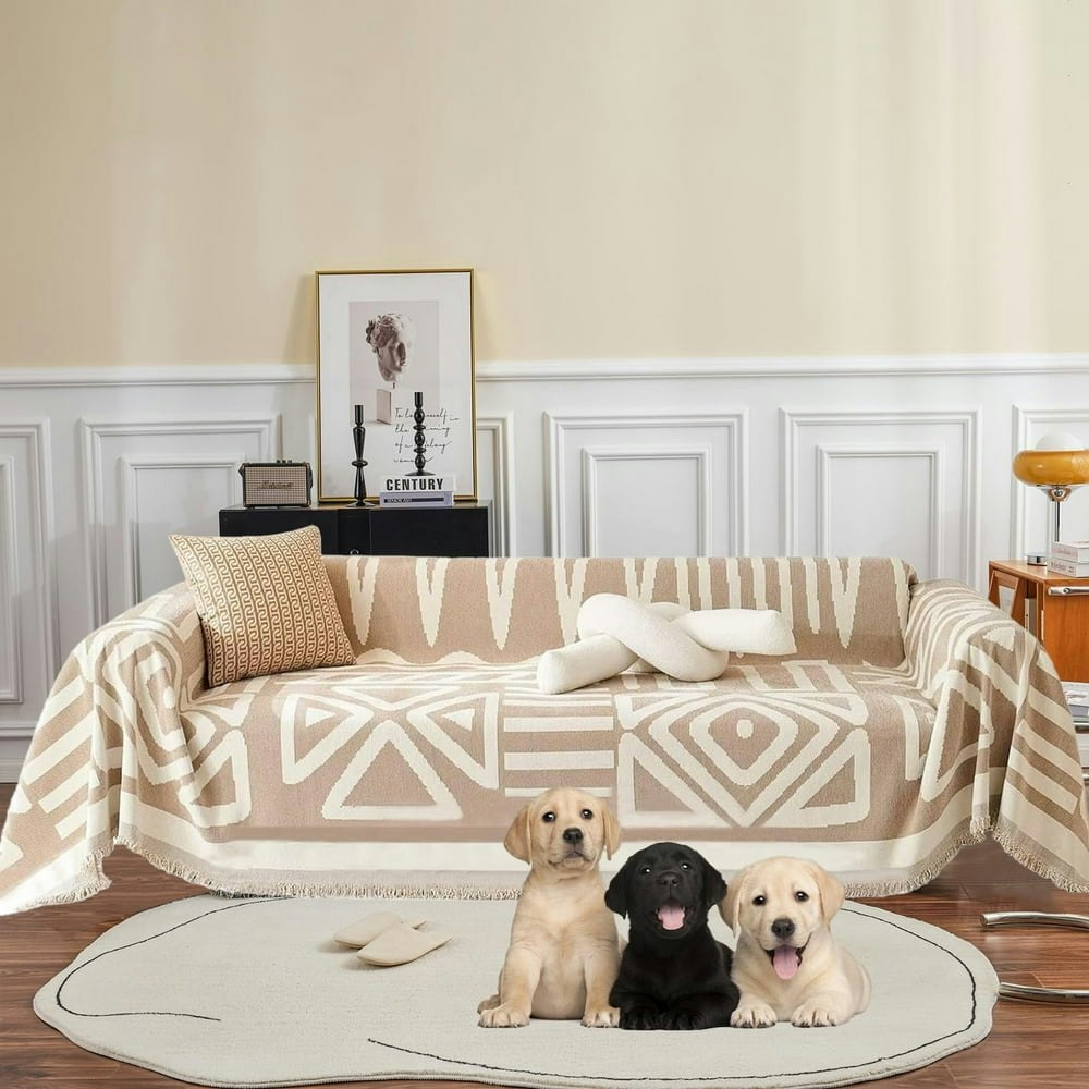 Sanmadrola 71" x 134" Boho Reversible Sectional Sofa Cover: $39.99