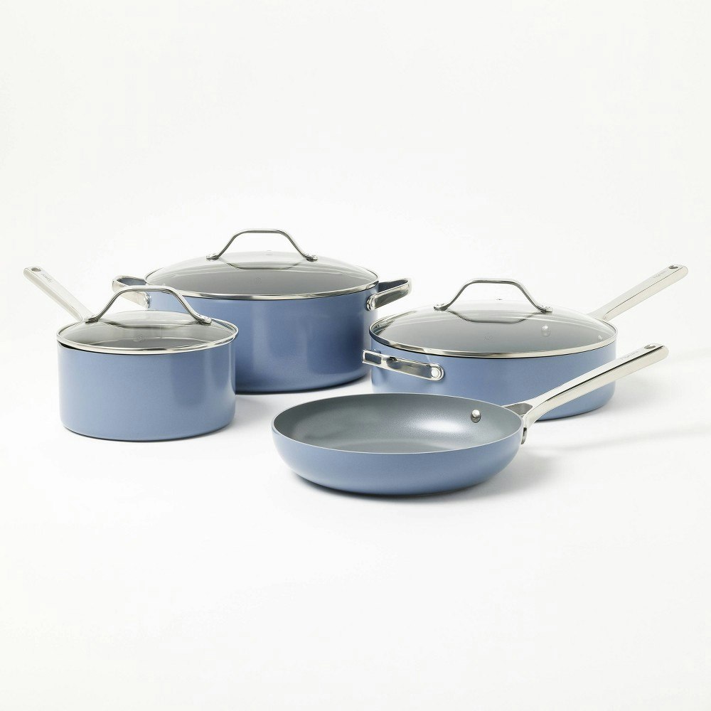 Figmint 7-Piece Ceramic Nonstick Aluminum Cookware Set: $100