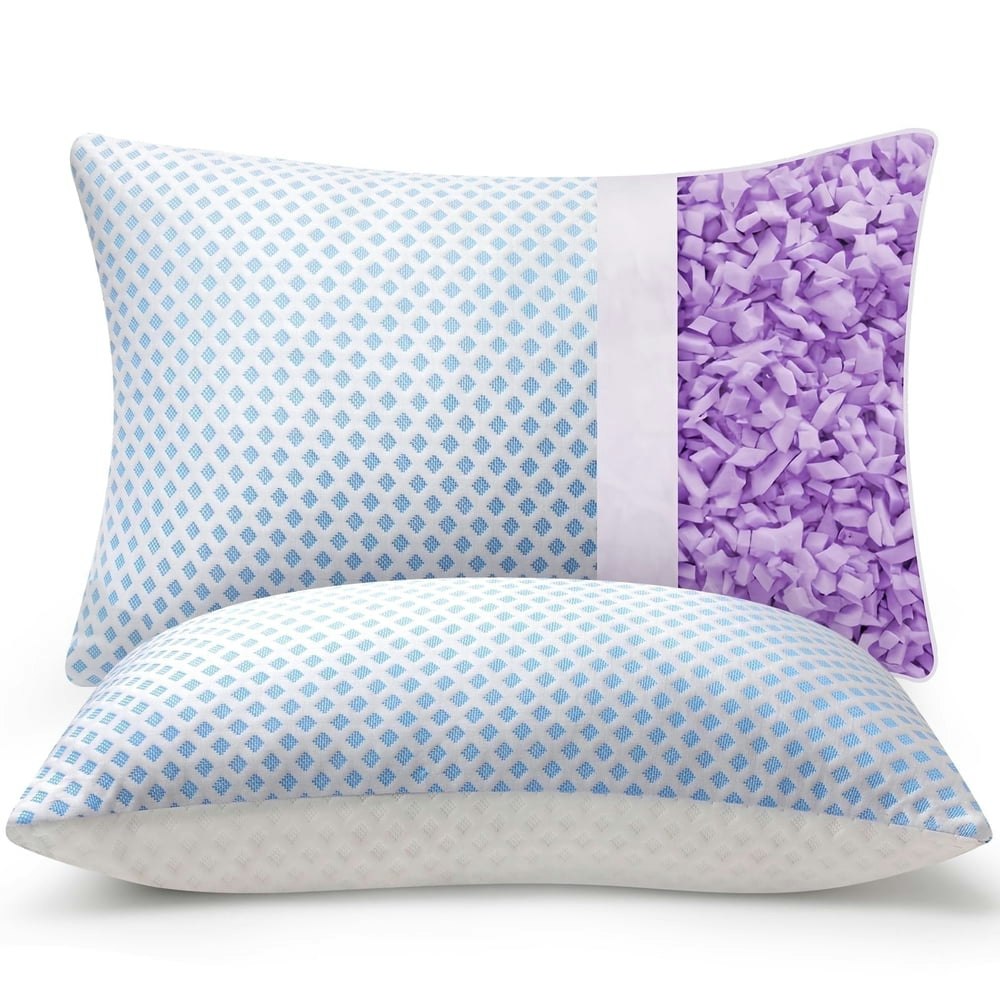Sormag Shredded Memory Foam Queen Cooling Pillow 2-Pack: $37.99