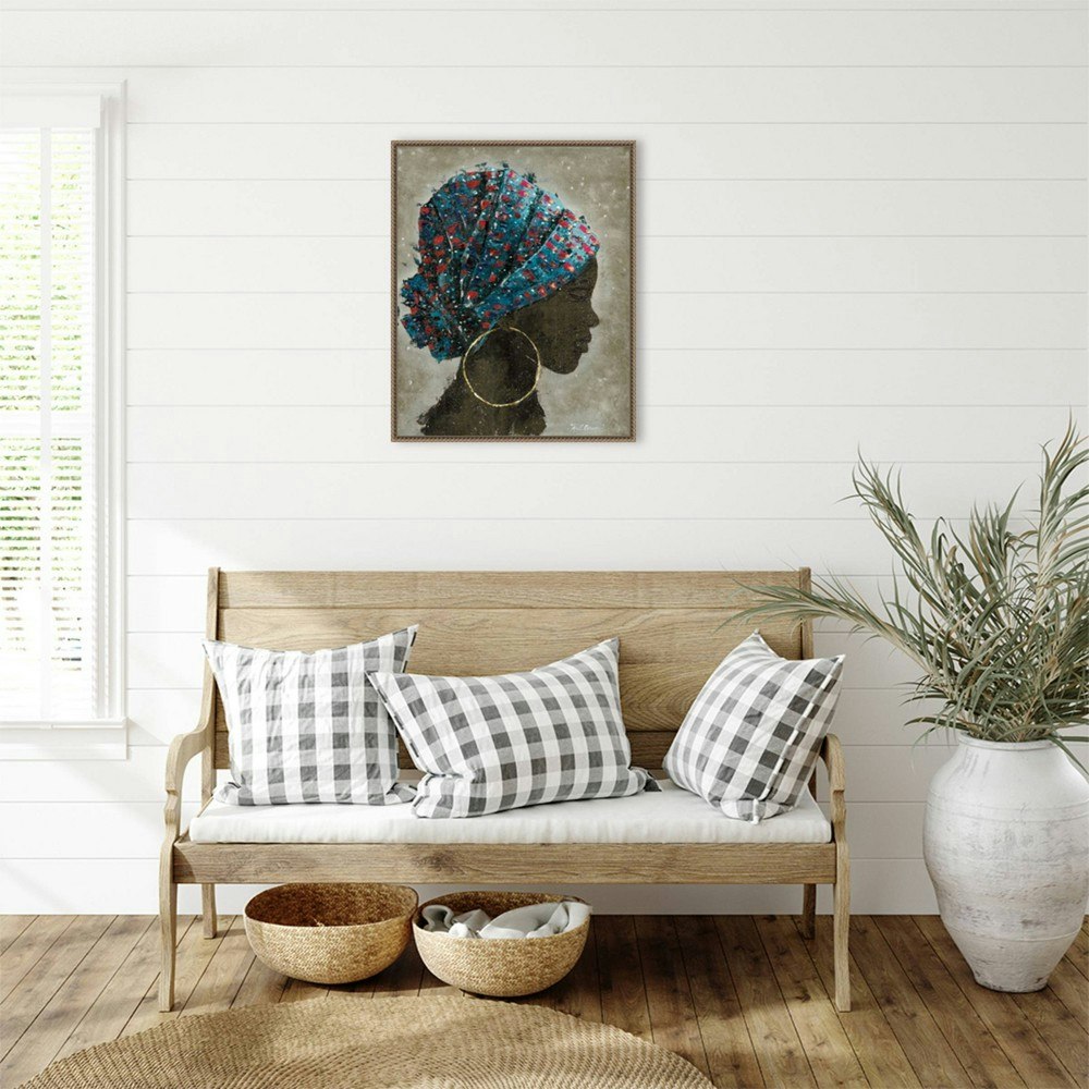 Amanti Art Profile of A Woman I 23"x28" Framed Canvas Wall Art: $95.99 Amanti Art Profile of A Woman I 23"x28" Framed Canvas Wall Art: $95.99