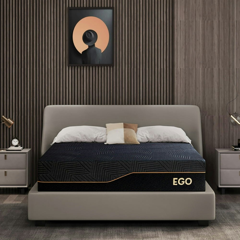 Mlily Ego Black 14-inch Firm Cooling Gel Memory Foam King Mattress: $419.99
