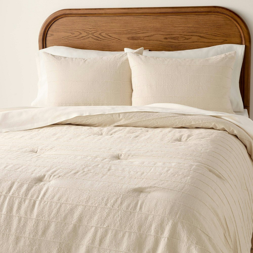Hearth & Hand with Magnolia Full/Queen Stitch Stripe Duvet Cover Set: $79.99 Hearth & Hand with Magnolia Full/Queen Stitch Stripe Duvet Cover Set: $79.99