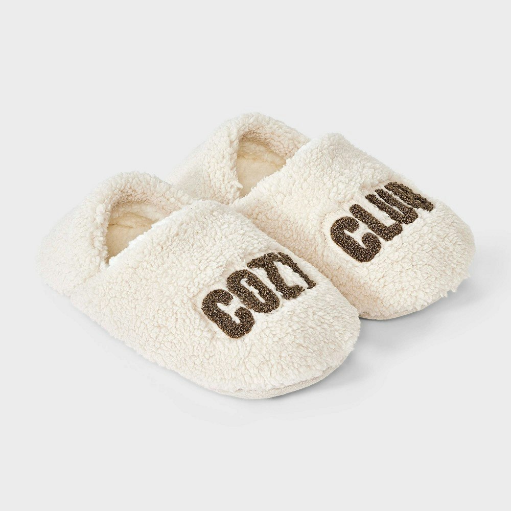 Women's Embroidered Cozy Club Fleece Slipper Socks: $10 Women's Embroidered Cozy Club Fleece Slipper Socks: $10