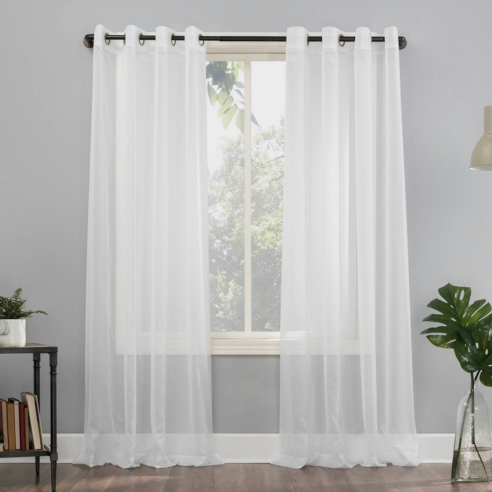 No. 918 Emily 59"x120" Sheer Voile Grommet Curtain Panel: $10.69