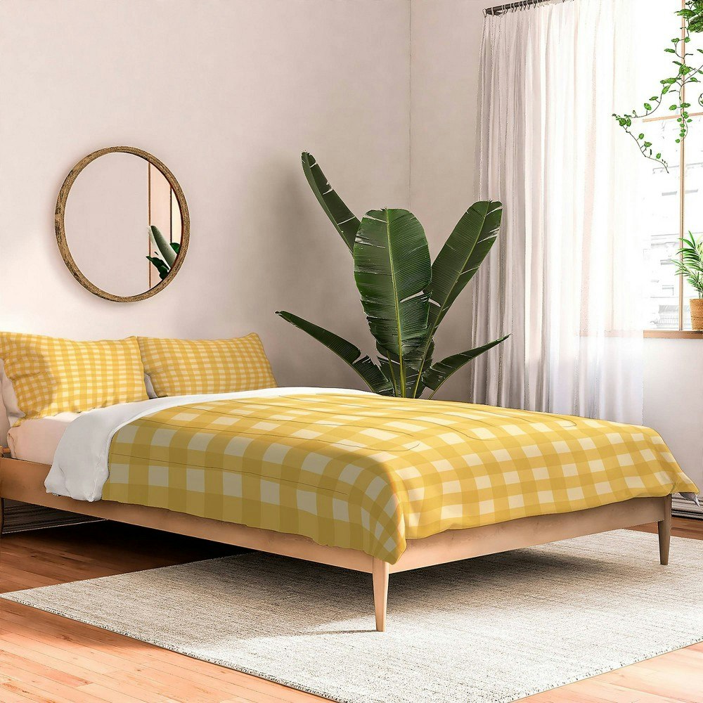 Deny Designs Twin/Twin XL Color Poems Gingham Sunshine Comforter and Sham Set: $199.99 Deny Designs Twin/Twin XL Color Poems Gingham Sunshine Comforter and Sham Set: $199.99