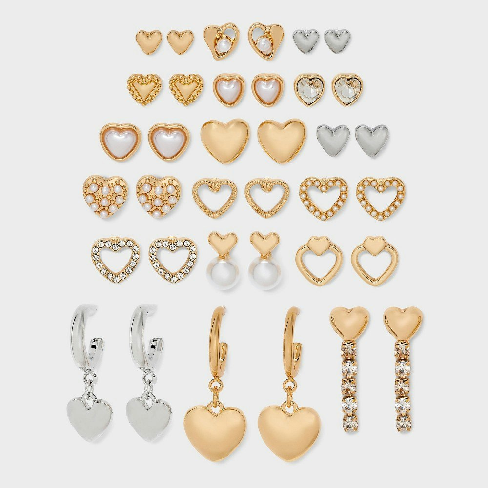 Wild Fable Heart Earring Set 18-Pack: $17 Wild Fable Heart Earring Set 18-Pack: $17