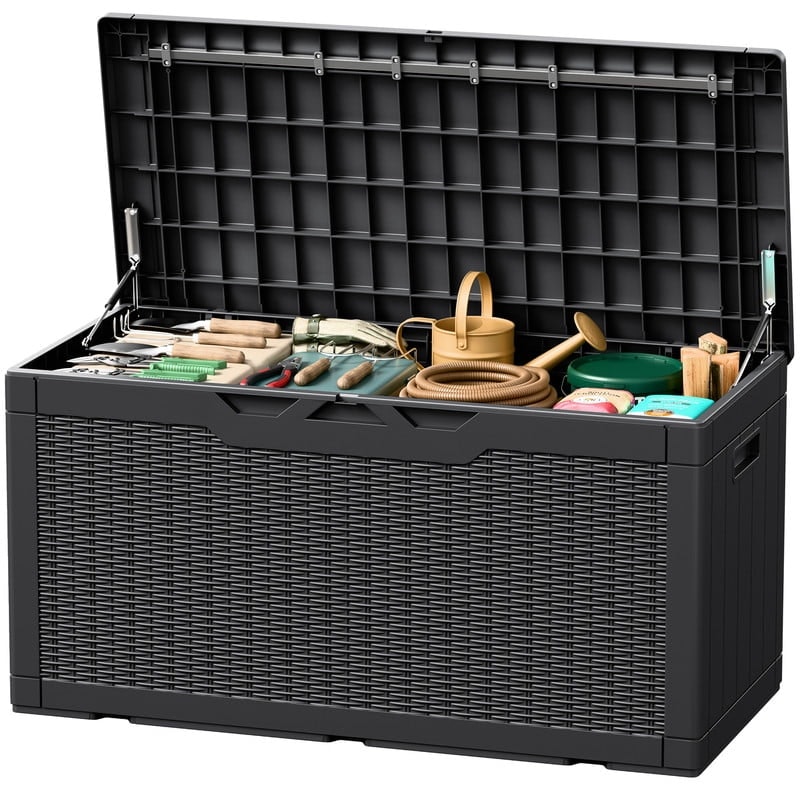Devoko 105-Gallon Weatherproof Resin Deck Box: $66.99