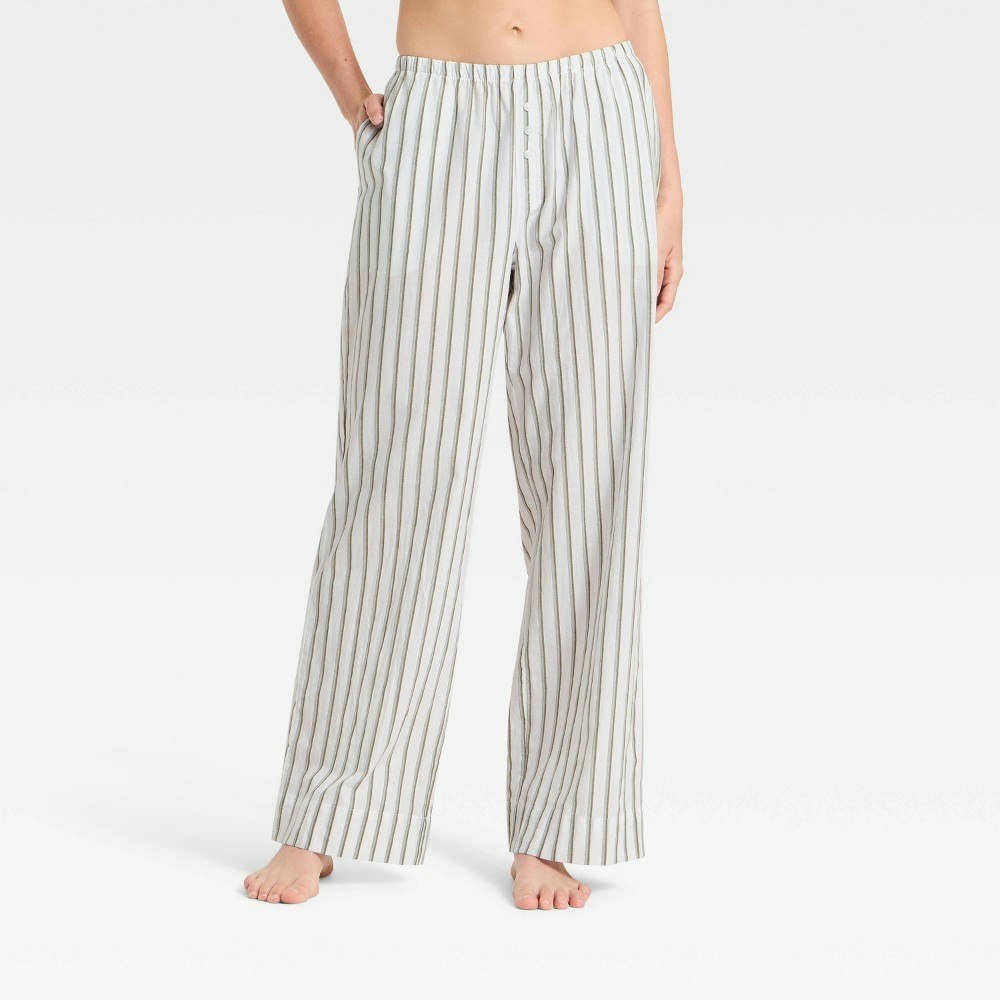 Auden Women's Striped Cotton Blend Pajama Pants: $25