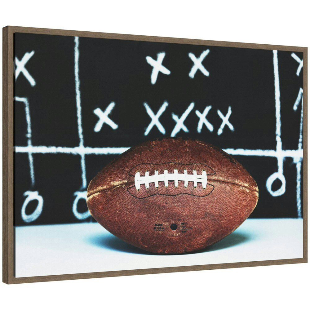 Kate & Laurel 33"x23" Sylvie Playbook Football Framed Canvas: $84.99 Kate & Laurel 33"x23" Sylvie Playbook Football Framed Canvas: $84.99