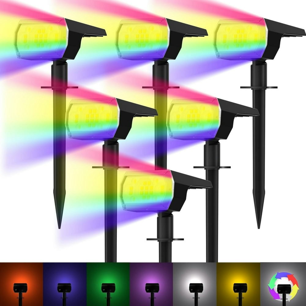 Charkee Solar Multicolored LED Spotlights: $36.98