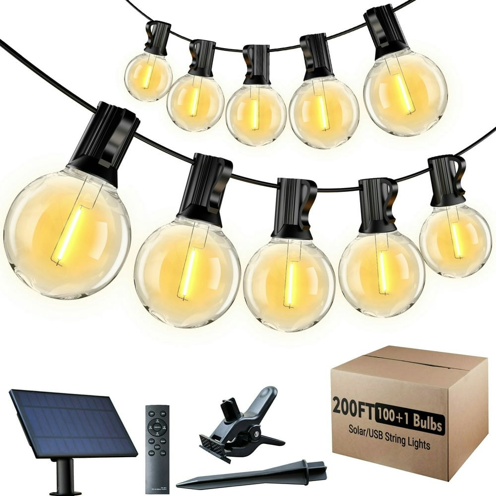 Daybetter 200-Foot Solar Outdoor String Lights: $69.99