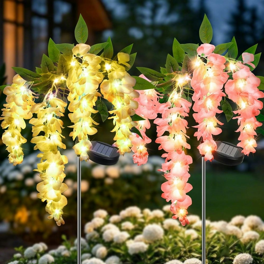 Qoosea Solar Flower Lights 2-Pack: $19.69