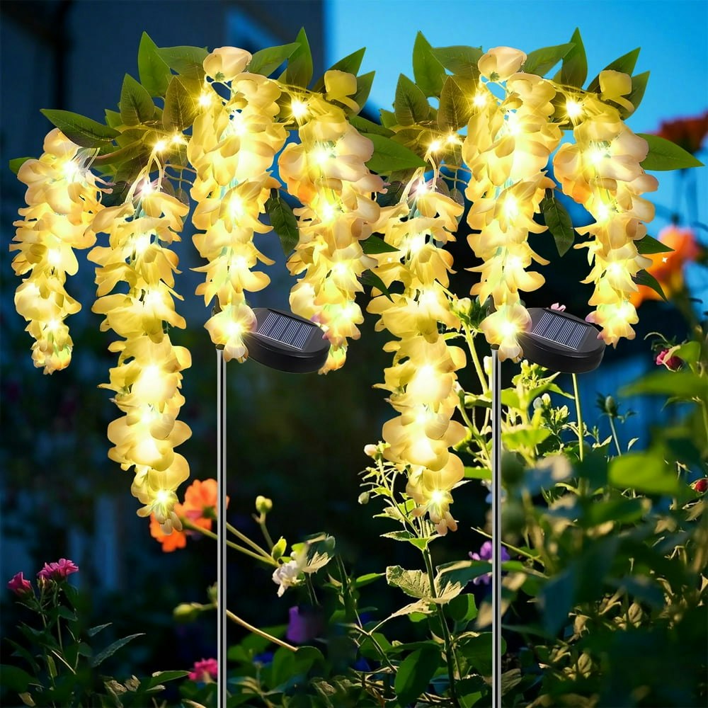 Rirool Solar Wisteria Flower Lights 2-Pack: $18.99