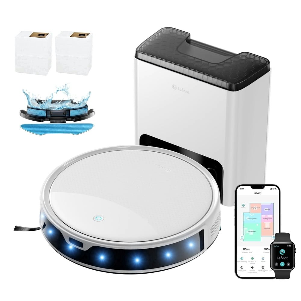 Lefant M350L Self-Emptying Robot Vacuum and Mop: $199.99 Lefant M350L Self-Emptying Robot Vacuum and Mop: $199.99