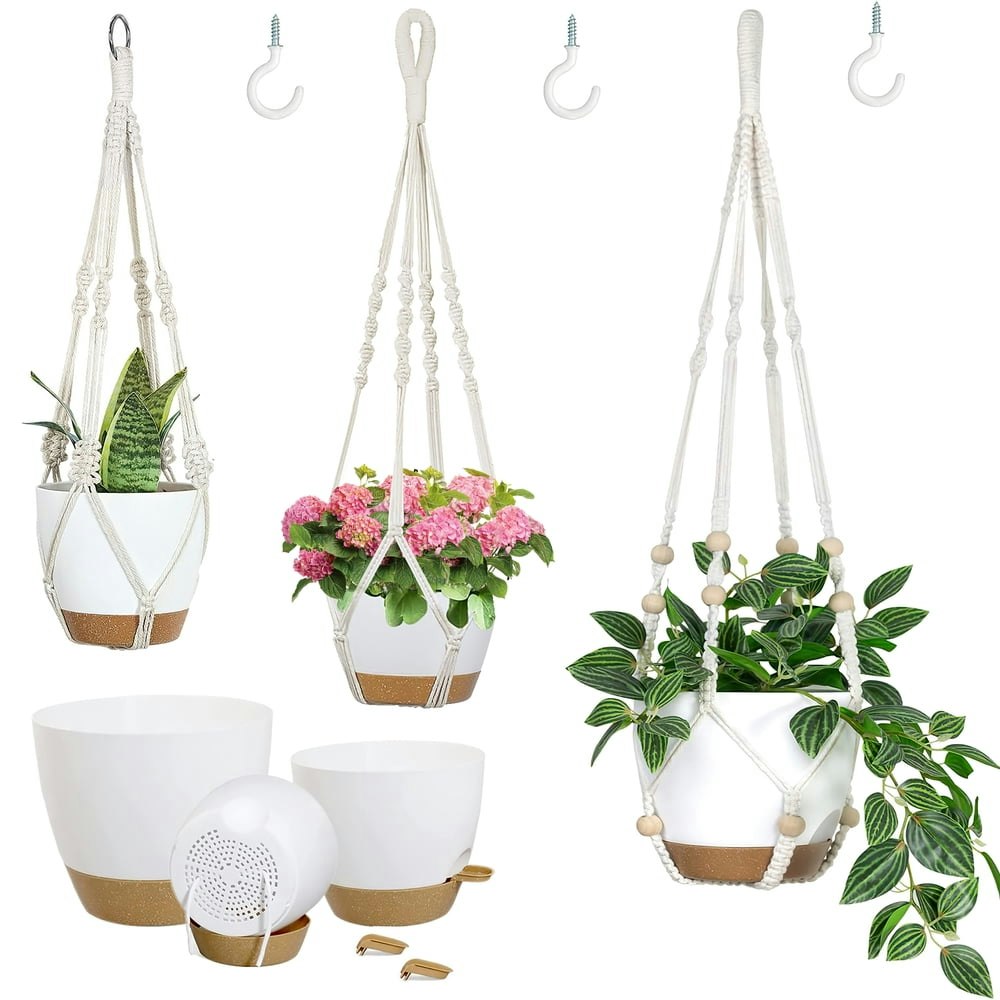 Self-Watering Hanging Plant Pots 3-Pack: $22.99 Self-Watering Hanging Plant Pots 3-Pack: $22.99
