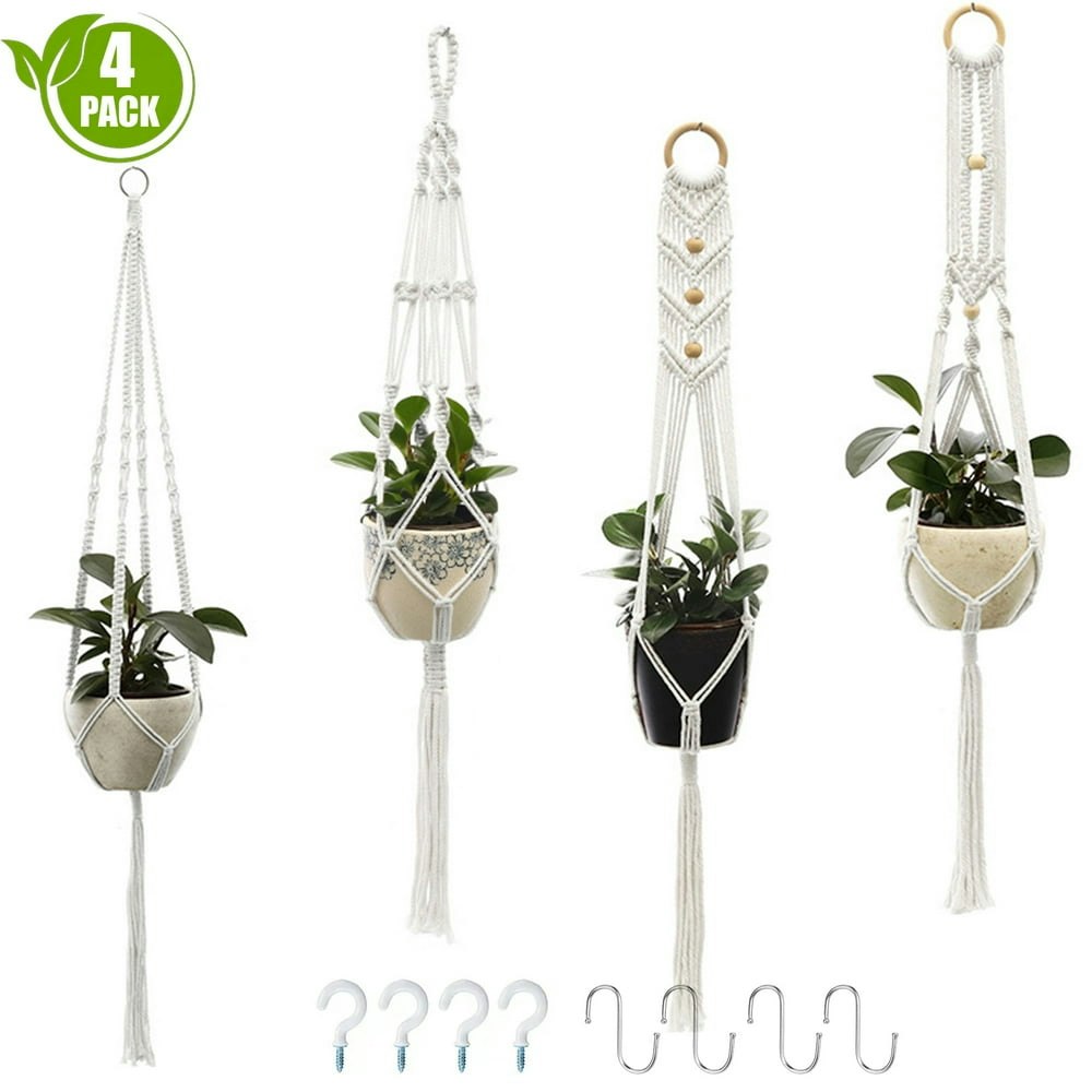Fabulas Macrame Plant Hangers 4-Pack: $15.99