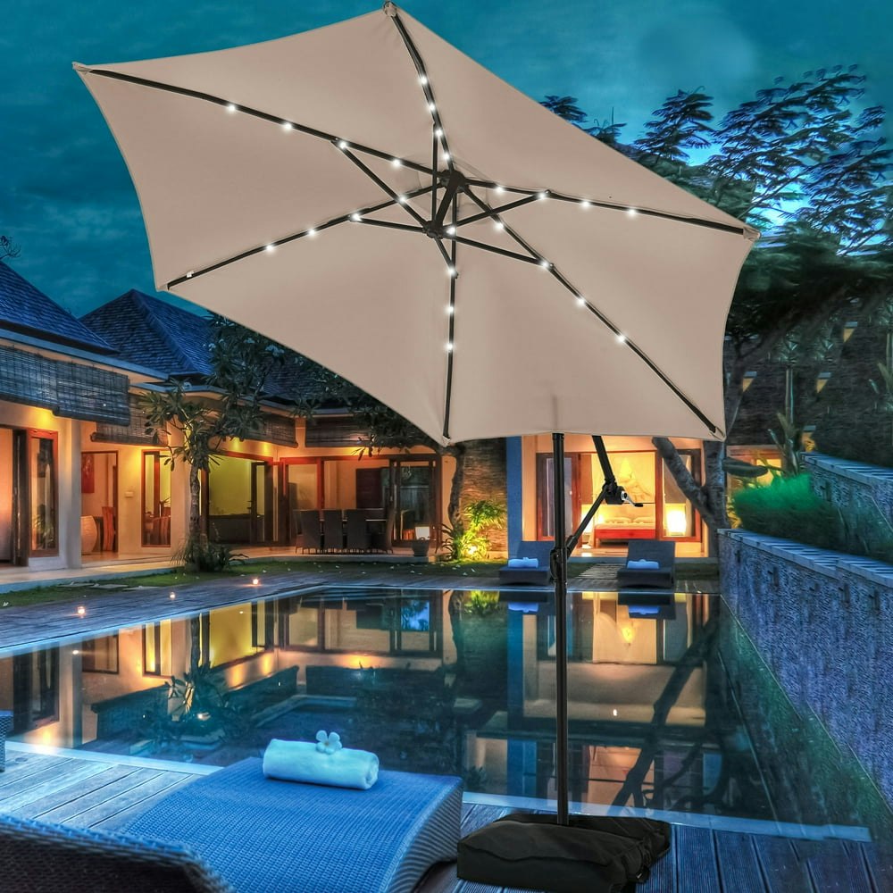 Autlaycil 10-Foot Cantilever Patio Umbrella with 24 Solar Lights: $89.99 Autlaycil 10-Foot Cantilever Patio Umbrella with 24 Solar Lights: $89.99
