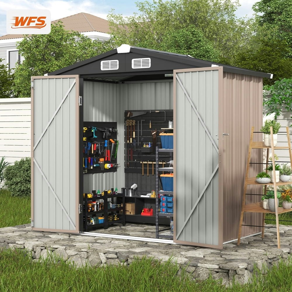 Clouddwell 6x4-Foot Outdoor Metal Storage Shed: $158.99 Clouddwell 6x4-Foot Outdoor Metal Storage Shed: $158.99