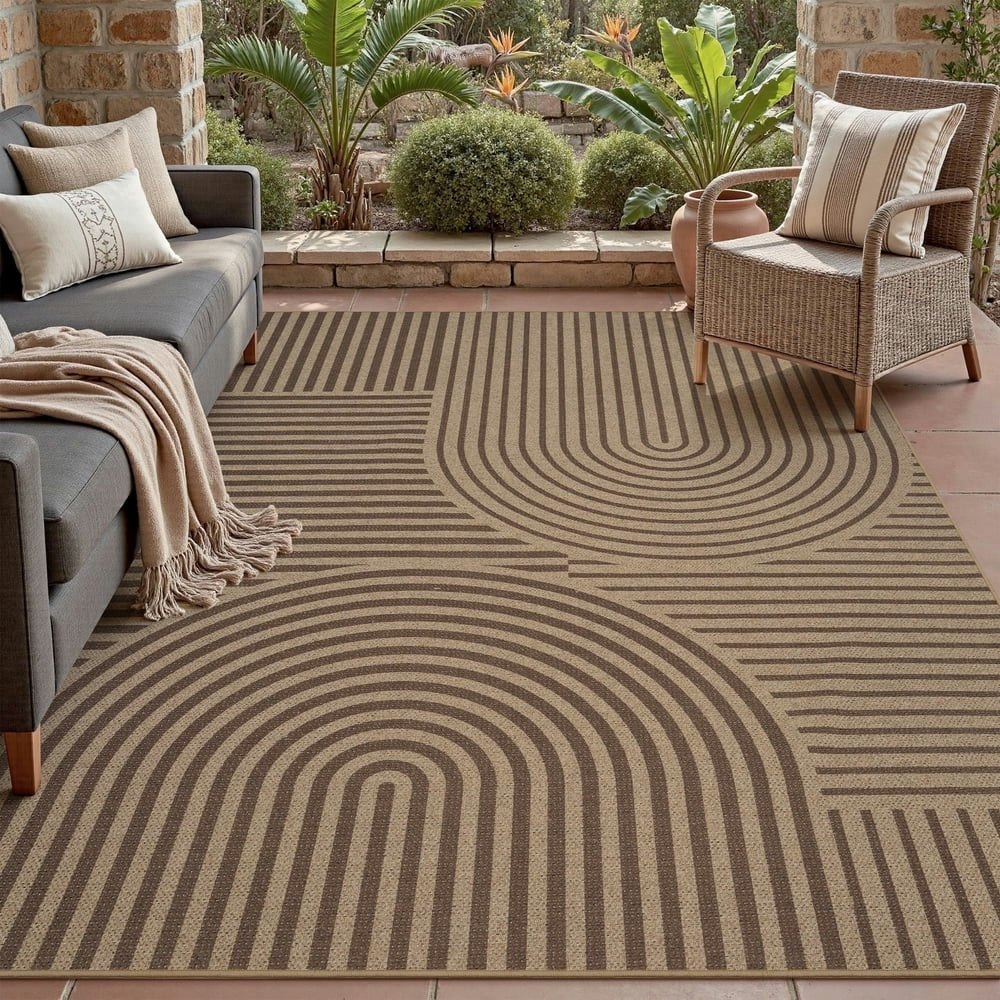 Vunate 4'x6' Boho Indoor Outdoor Rug: $37.89