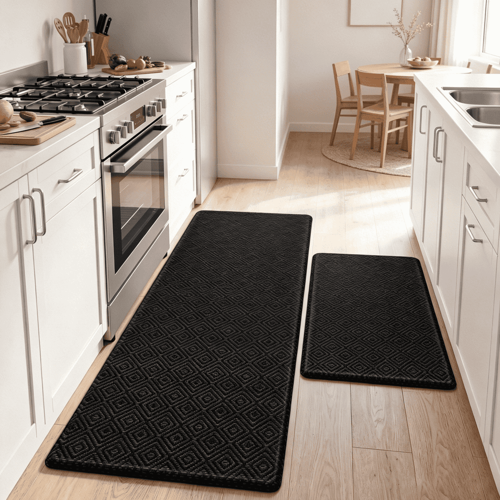 17.3"x30" and 17.3"x47" Non-Slip Kitchen Runner Rug 2-Pack: $27.39