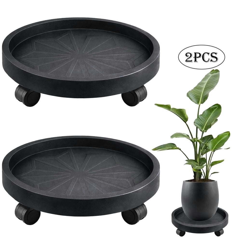 Diigabo 14-inch Rolling Plant Caddy 2-Pack: $21.99 Diigabo 14-inch Rolling Plant Caddy 2-Pack: $21.99
