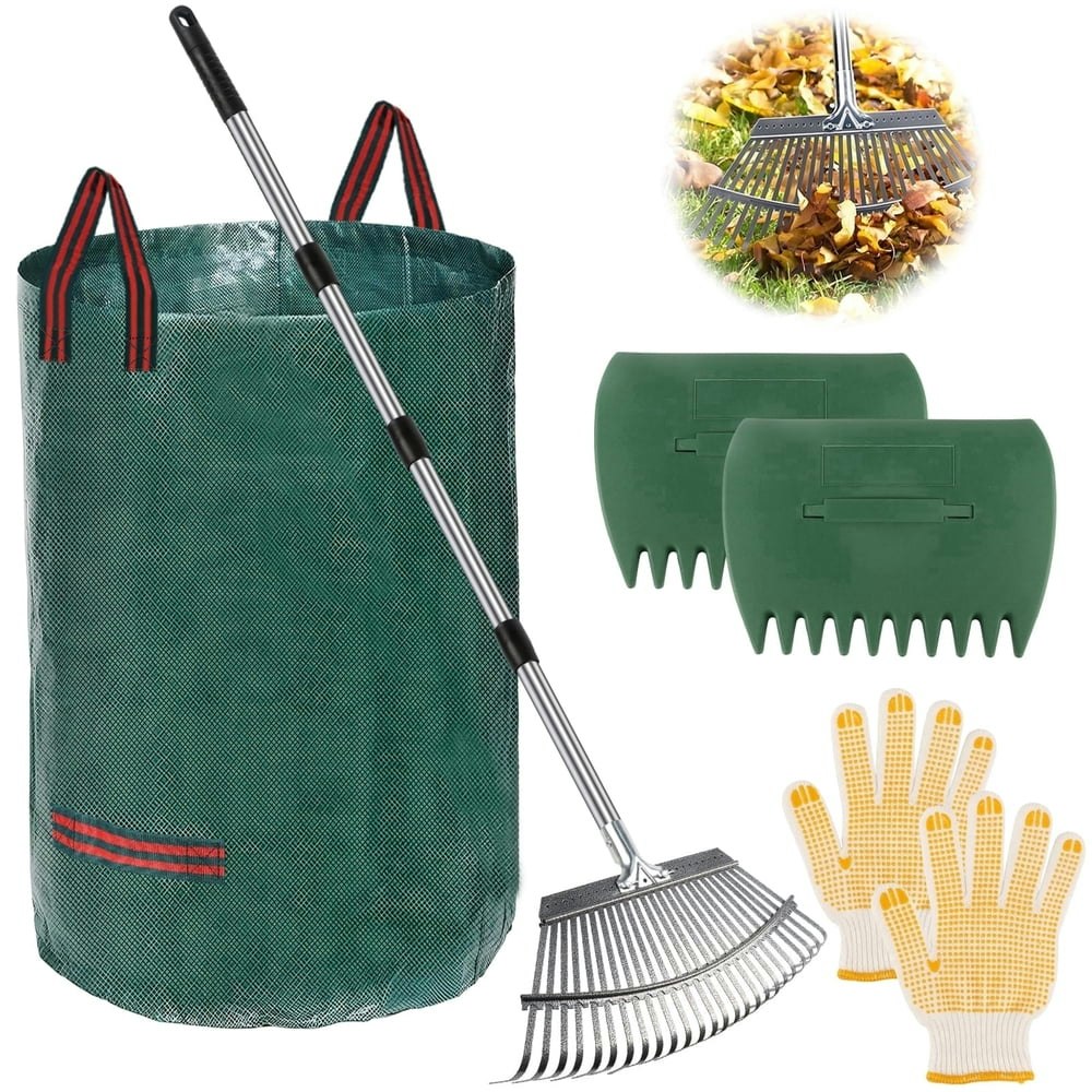West Bay 56-Inch Adjustable Garden Rake and Leaf Collection Set: $22.59 West Bay 56-Inch Adjustable Garden Rake and Leaf Collection Set: $22.59