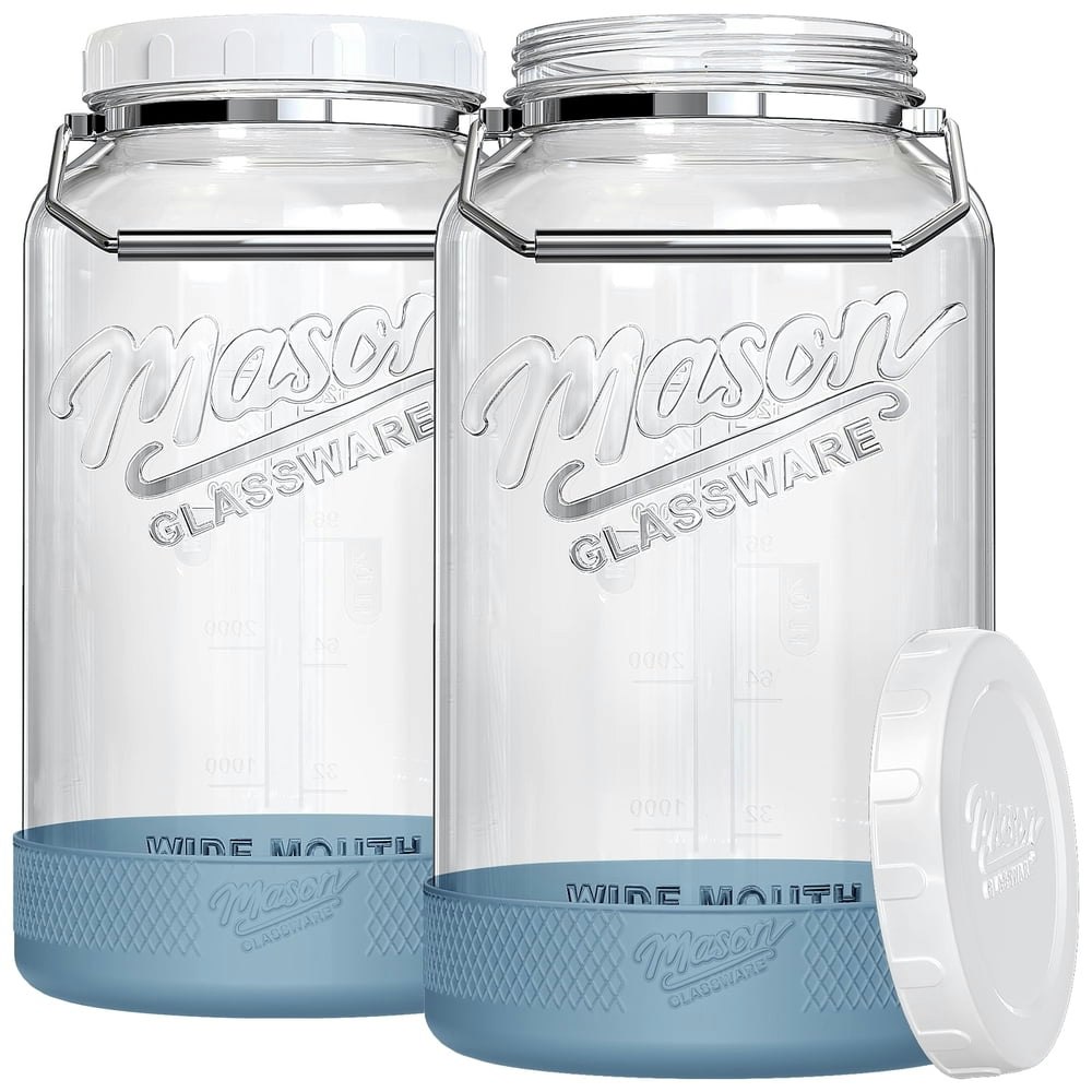 1.5-Gallon Glass Mason Jars with Airtight Lids 2-Pack: $38.89