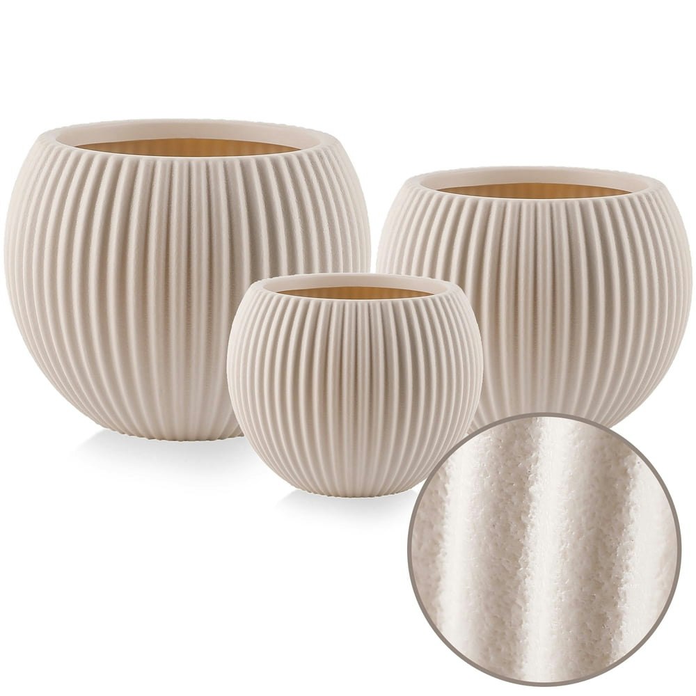 Foukus Large Concrete-Like Plastic Planter 3-Pack: $44.99 Foukus Large Concrete-Like Plastic Planter 3-Pack: $44.99