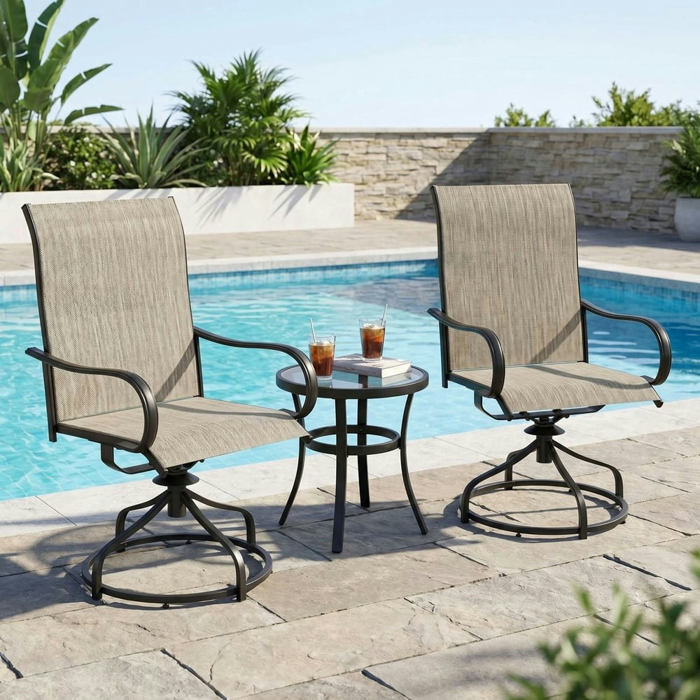 Pirecart Outdoor Patio Swivel Chairs 2-Pack: $96.75