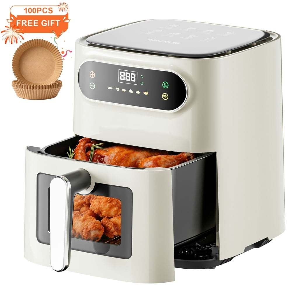 Hicloud 7.5-Quart Air Fryer with 100 Liners: $53.99