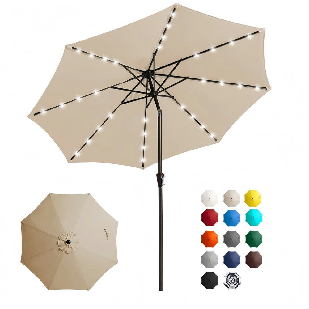 Fundaze 10-Foot 32-LED Solar Patio Umbrella: $53.99