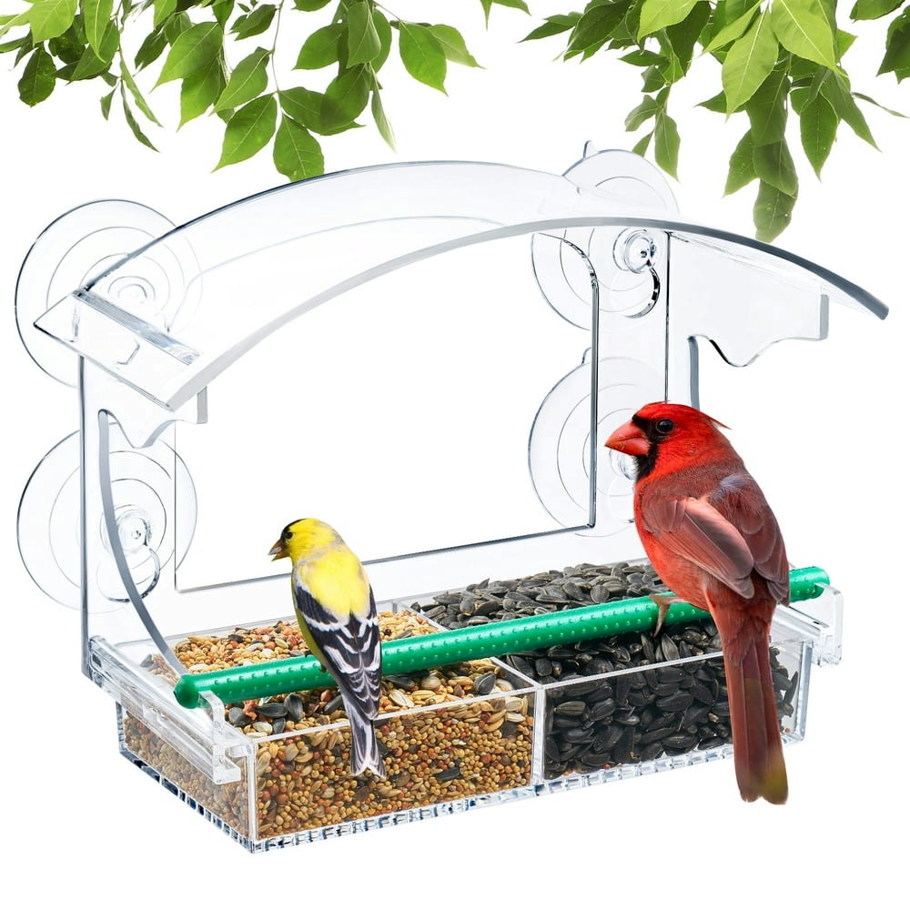 Kingsyard Acrylic Window Bird Feeder: $19.99