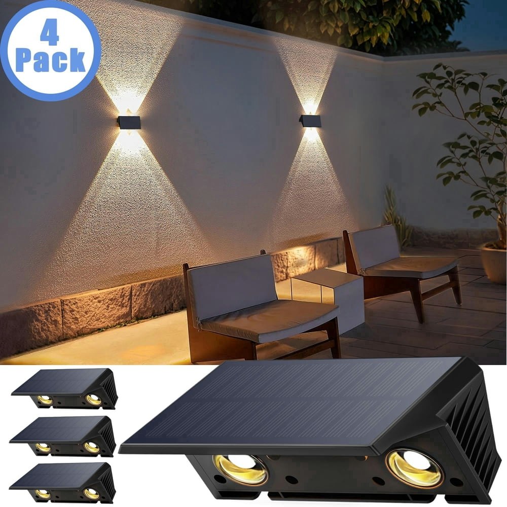 Hoyiours Solar Fence Lights 4-Pack: $29.99