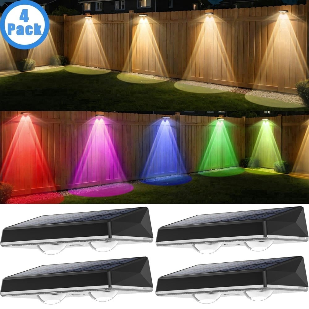 Hoyiours Solar Fence Lights 4-Pack: $19.99