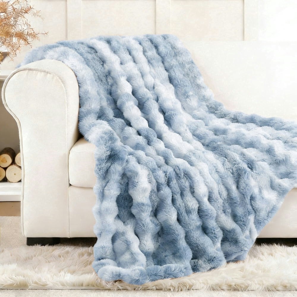 Jingle Bears 50x60-Inch Tie-Dye Faux Fur Throw Blanket: $43.99
