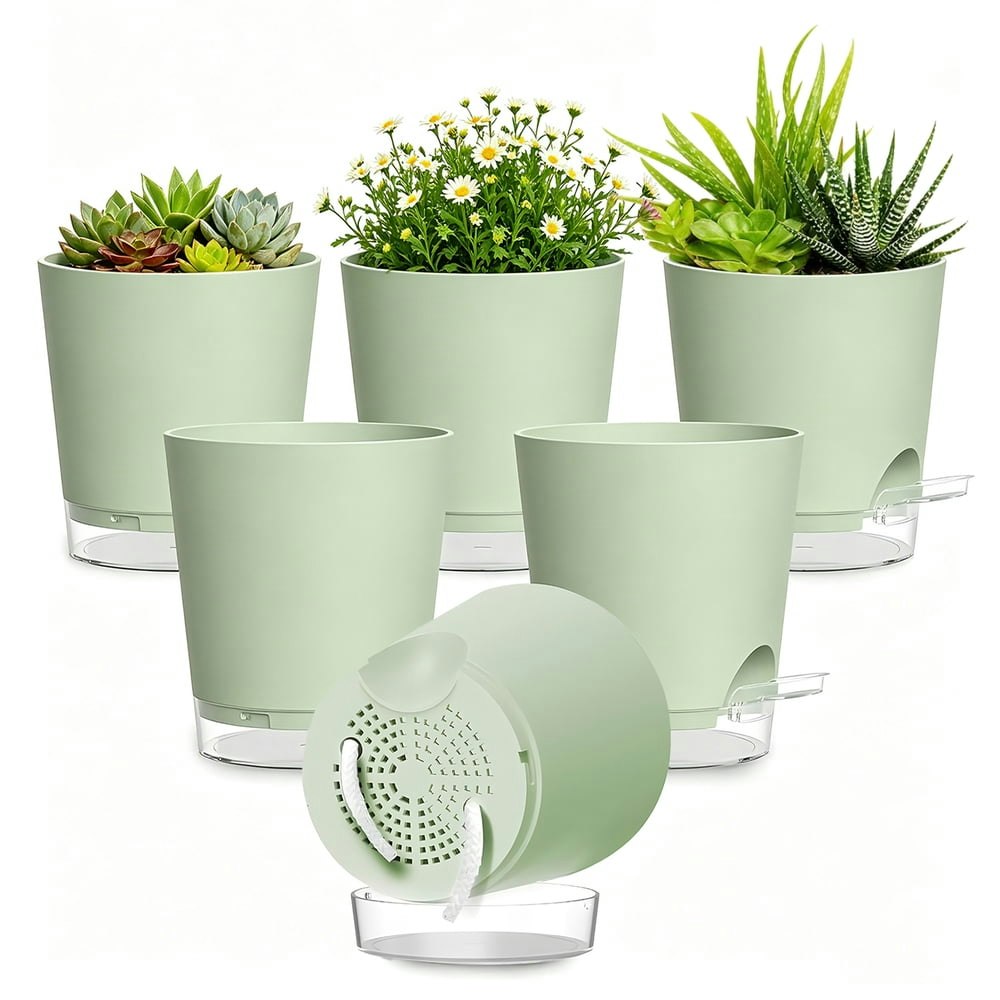 West Bay 4-inch Self-Watering Indoor Plant Pots 6-Pack: $12.99 West Bay 4-inch Self-Watering Indoor Plant Pots 6-Pack: $12.99
