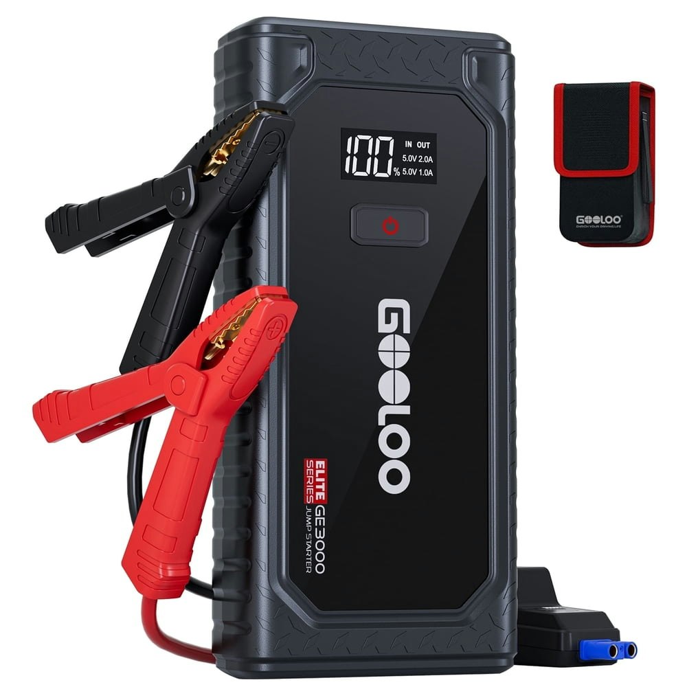 Gooloo 3,000A Car Jump Starter: $49.99 Gooloo 3,000A Car Jump Starter: $49.99