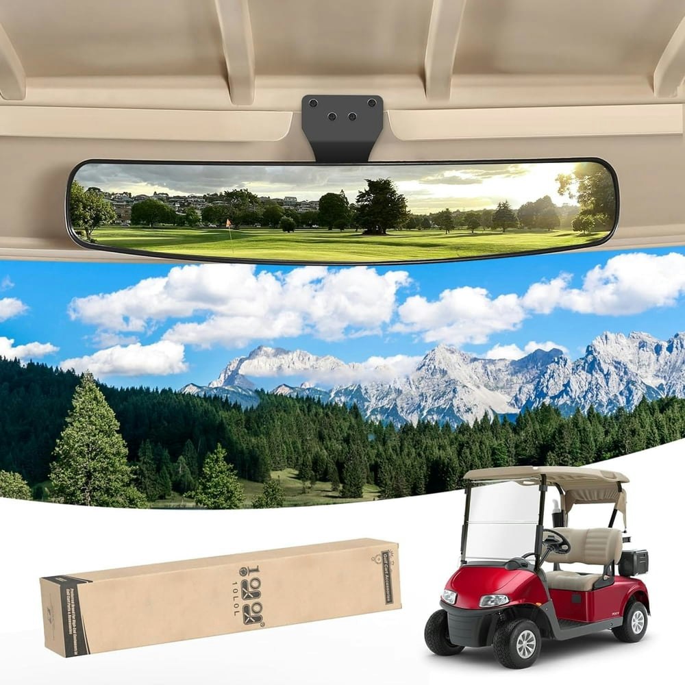 10L0L Extra Wide Golf Cart Rear View Mirror: $16.99 10L0L Extra Wide Golf Cart Rear View Mirror: $16.99