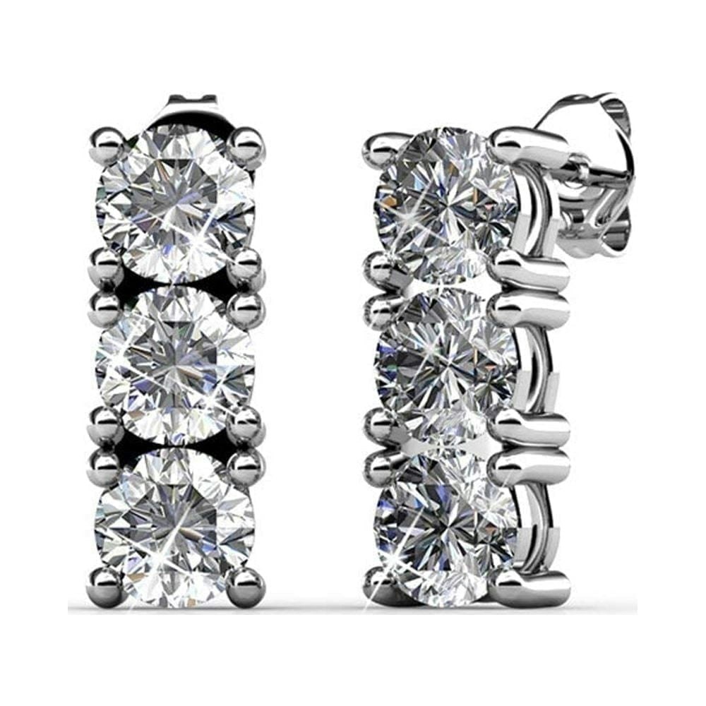 Cate & Chloe Eliana 18k White Gold Plated Drop Earrings with Swarovski Crystals: $18.99 Cate & Chloe Eliana 18k White Gold Plated Drop Earrings with Swarovski Crystals: $18.99
