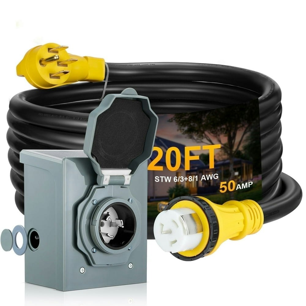 Speedwow 20-Foot 50A RV Extension Cord: $115.99 Speedwow 20-Foot 50A RV Extension Cord: $115.99